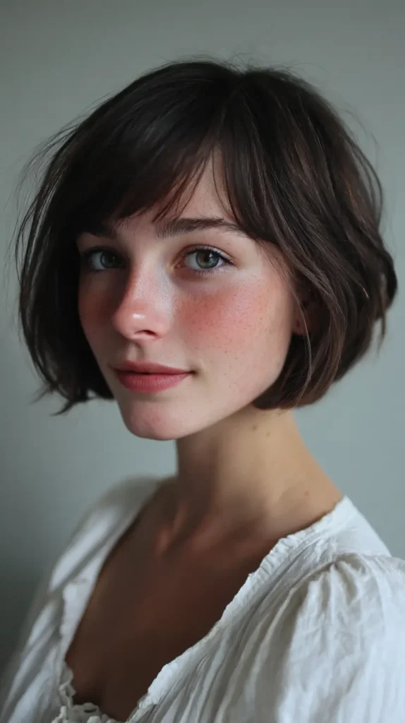 Short French Bob with Tucked-In Ends