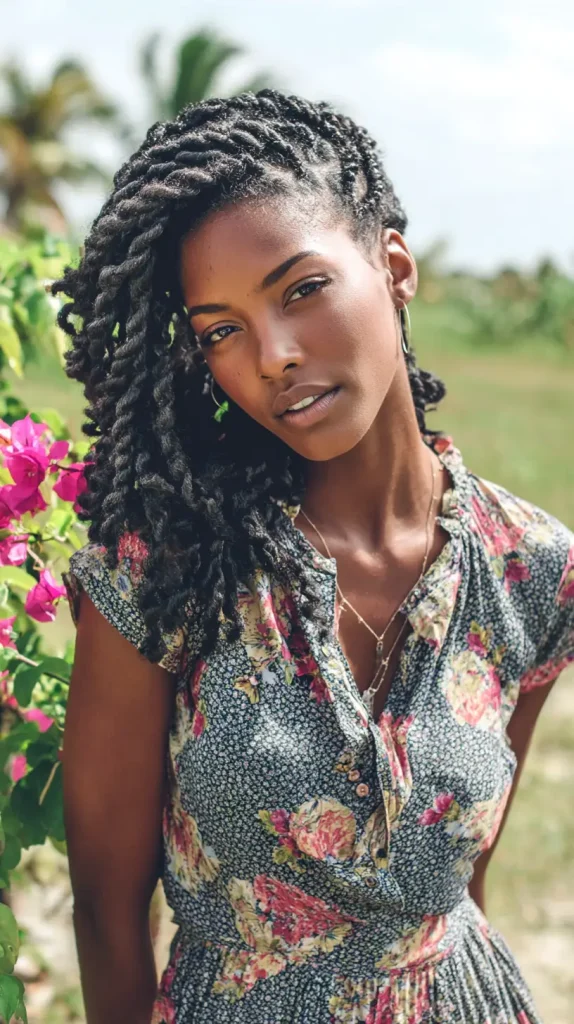 Shoulder-Length Island Twists