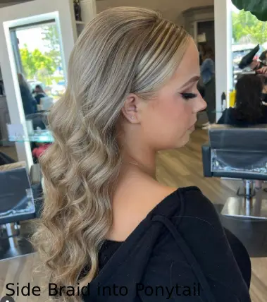 Side Braid into Ponytail
