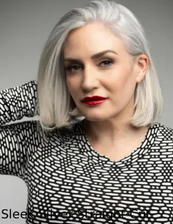 Sleek Silver Straight Cut