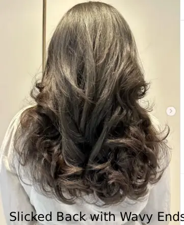 Slicked Back with Wavy Ends