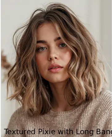 Textured Pixie with Long Bangs