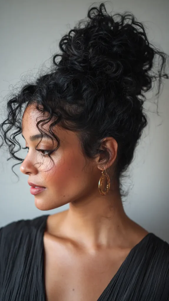 The Curly Crown Bun