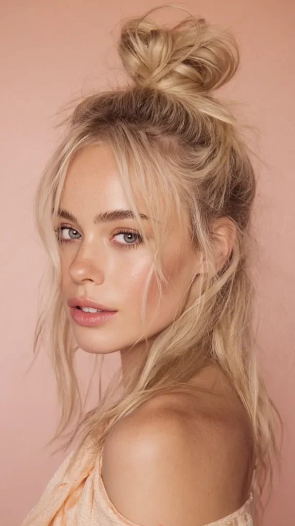 The Half-Up High Bun
