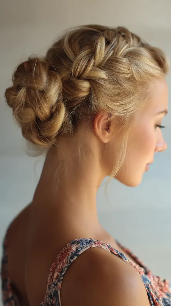 The Simple Three-Strand Braided Bun