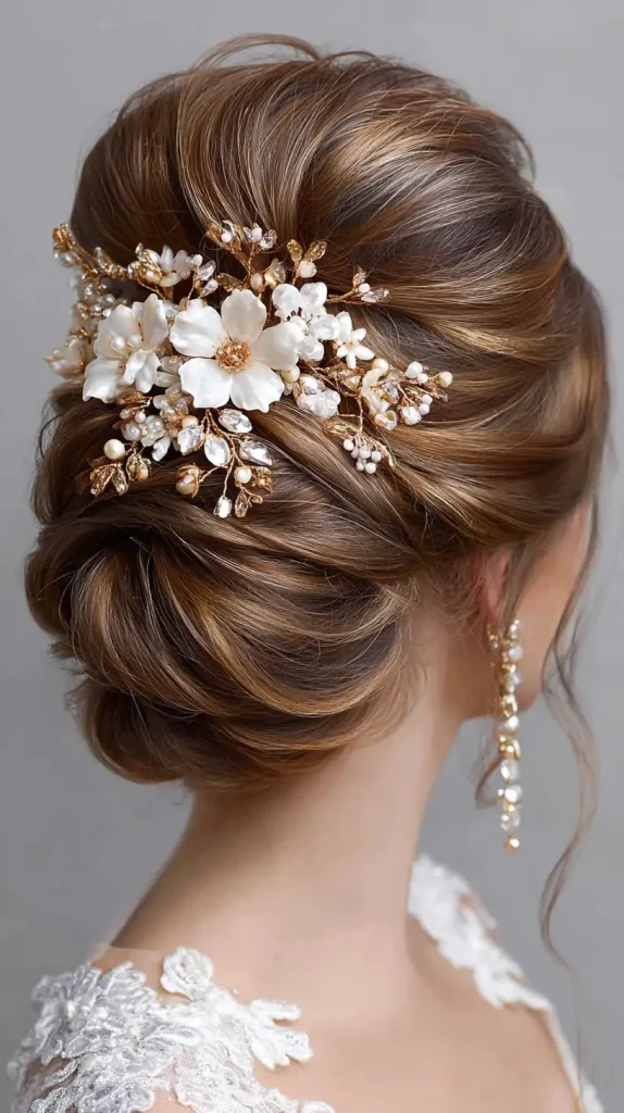 Twisted High Bun with Accessories