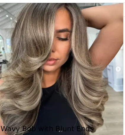 Wavy Bob with Blunt Ends