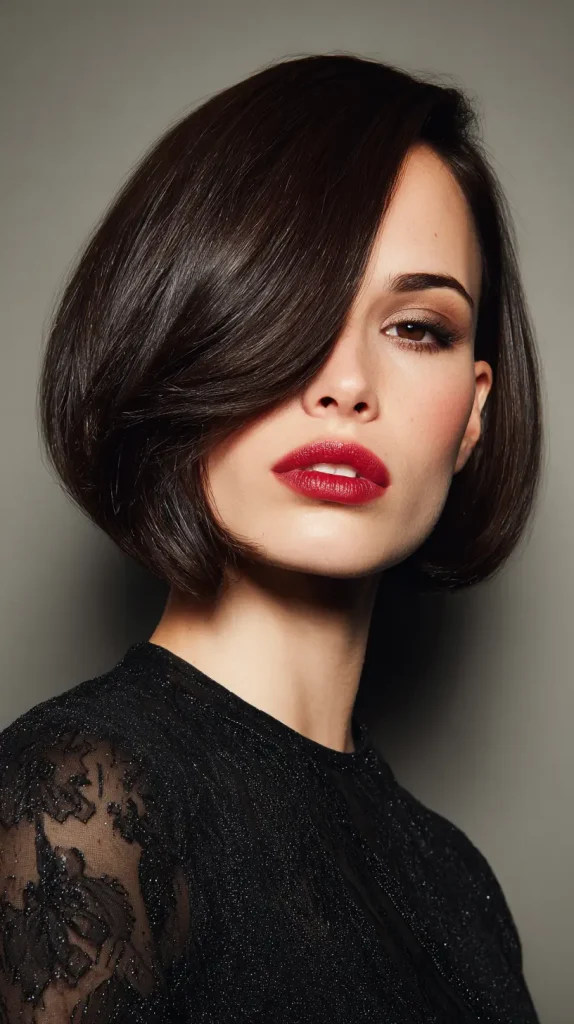 A-Line Bob with Deep Side Part