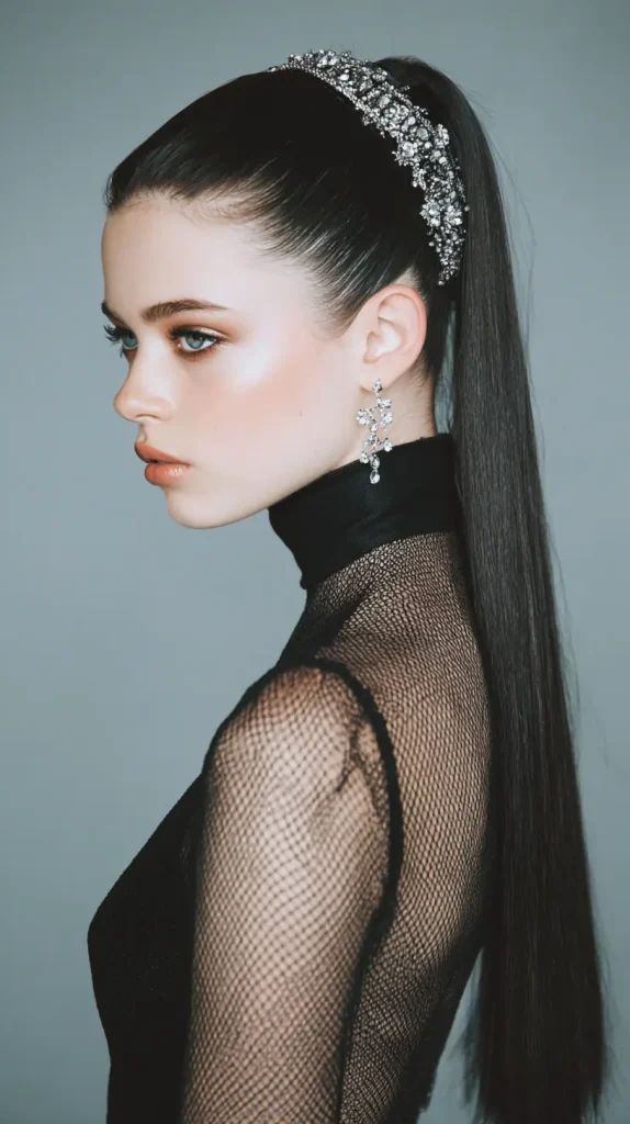 Accessorized Straight Hair