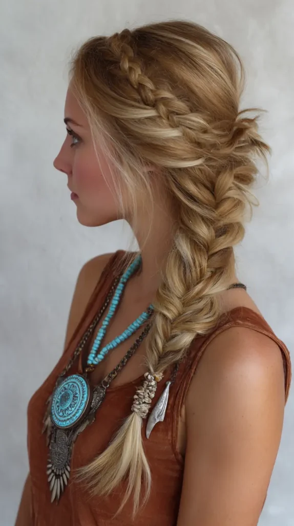 Boho Side Fishtail Braid