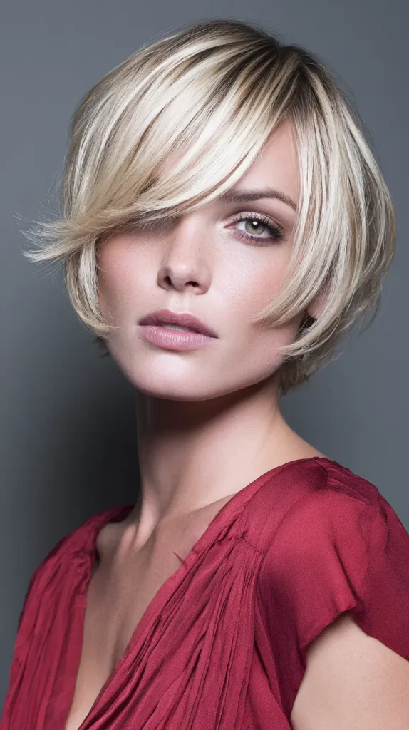 Classic Chin-Length Bob with Long Side Bangs