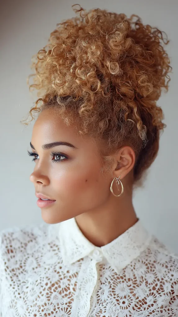 Curly High Bun