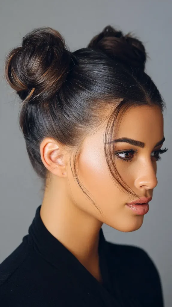Double Sleek Buns