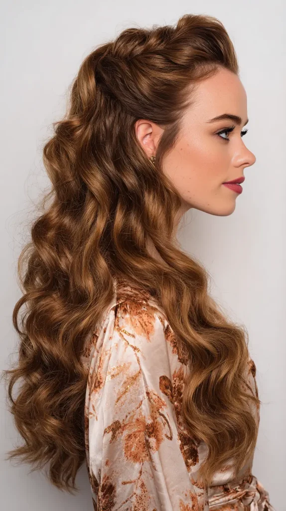 Half-Up Glam Waves