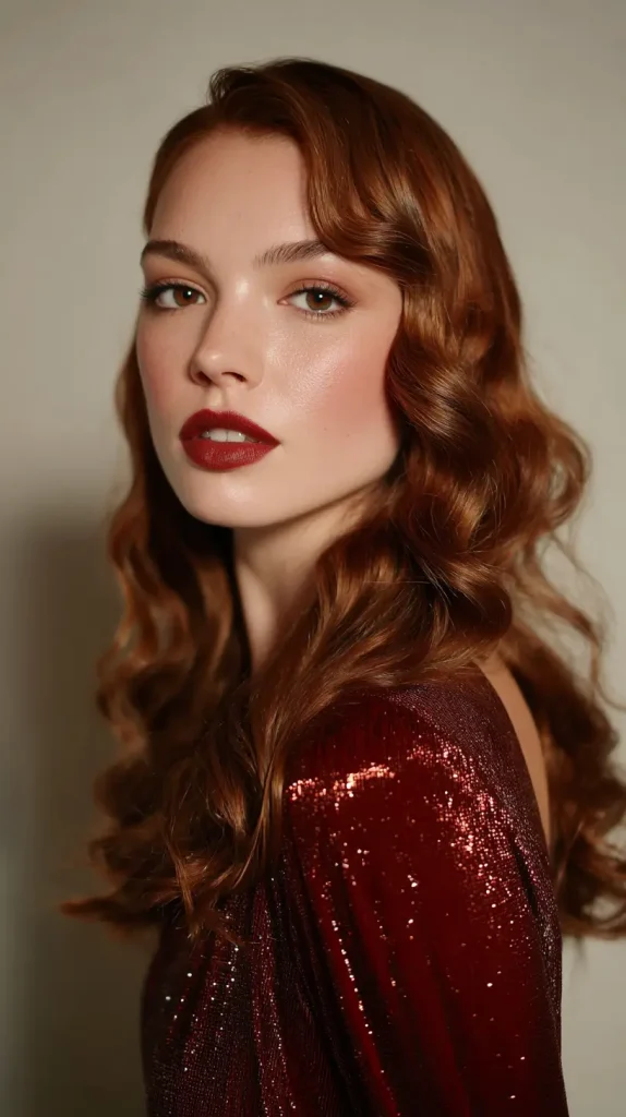 Loose Glam Waves with Middle Part