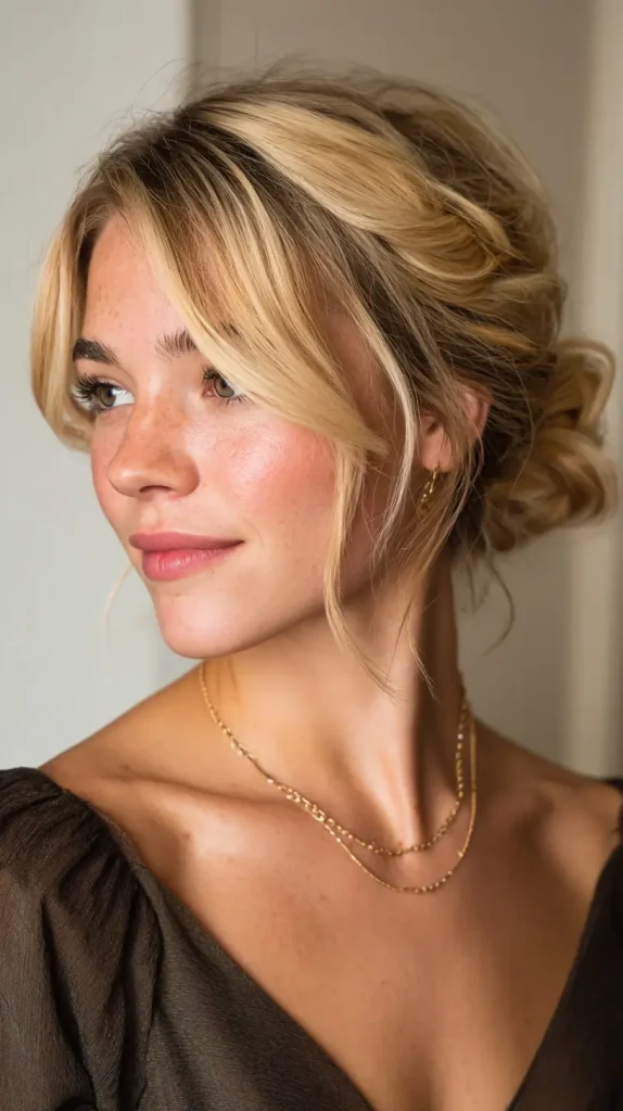 Low Bun with Loose Face-Framing Pieces