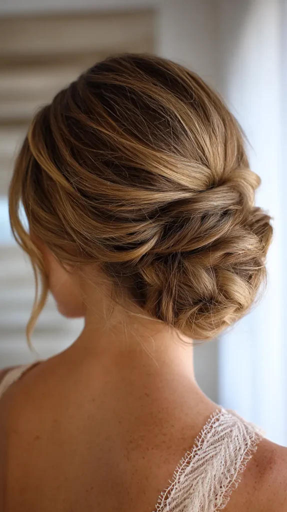 Natural Texture Low Bun
