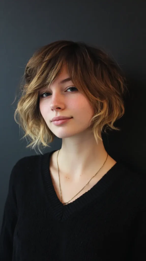 Shaggy Bob with Side Bangs