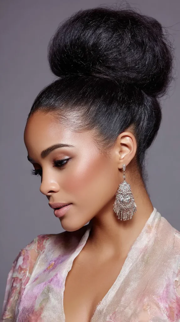 Sleek Bun with a Puff