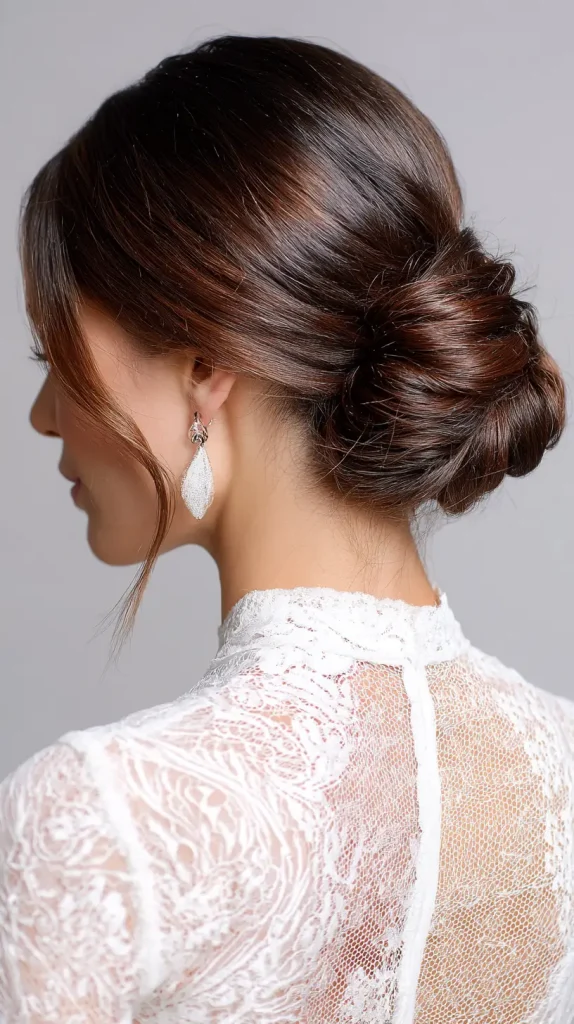 Veil-Ready Low Bun