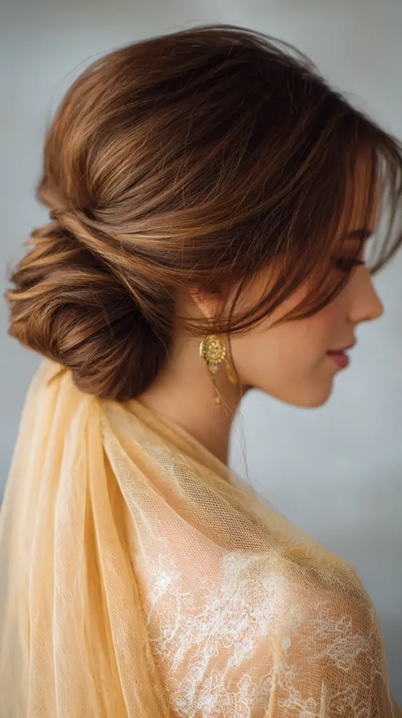 . Veil-Ready Low Bun