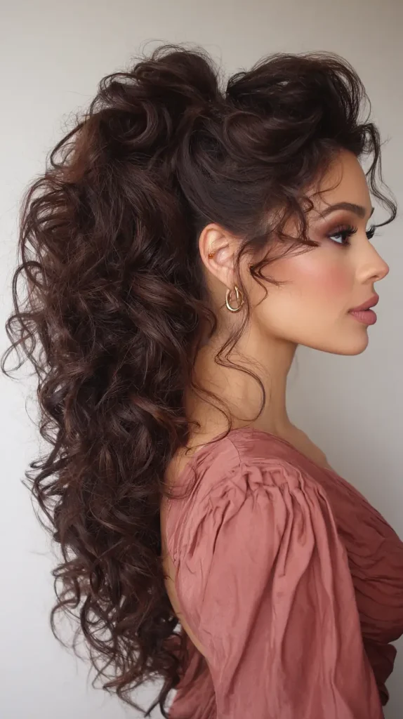 Voluminous Curly Ponytail